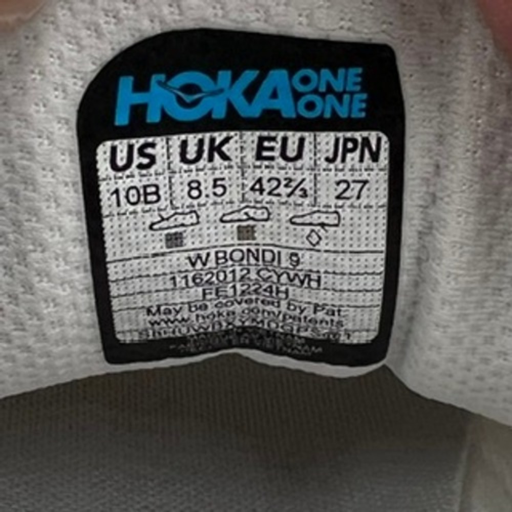 Hoka Bondi 8 Women 10B Cloud White Running Shoes 1162012-CYWH Sneaker - Picture 7 of 9